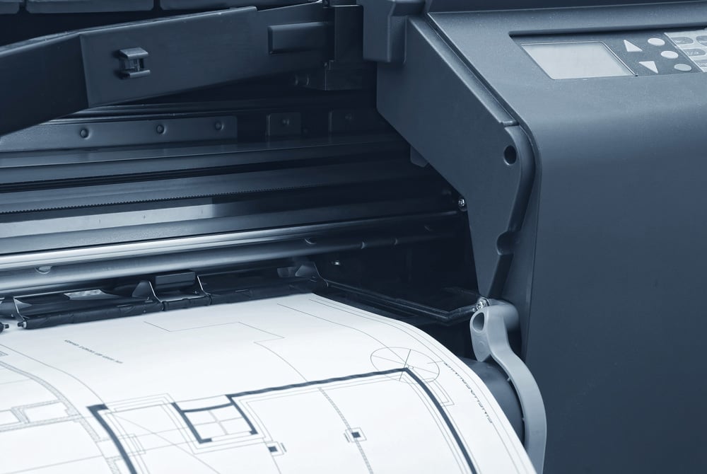 Plotter mit Plan